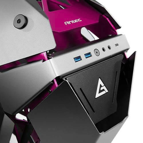 Gabinete Gamer Antec Torque (Mid Tower, Aluminio + Vidrio Templado, Soporte Radiador 360 mm, Negro/Rojo)