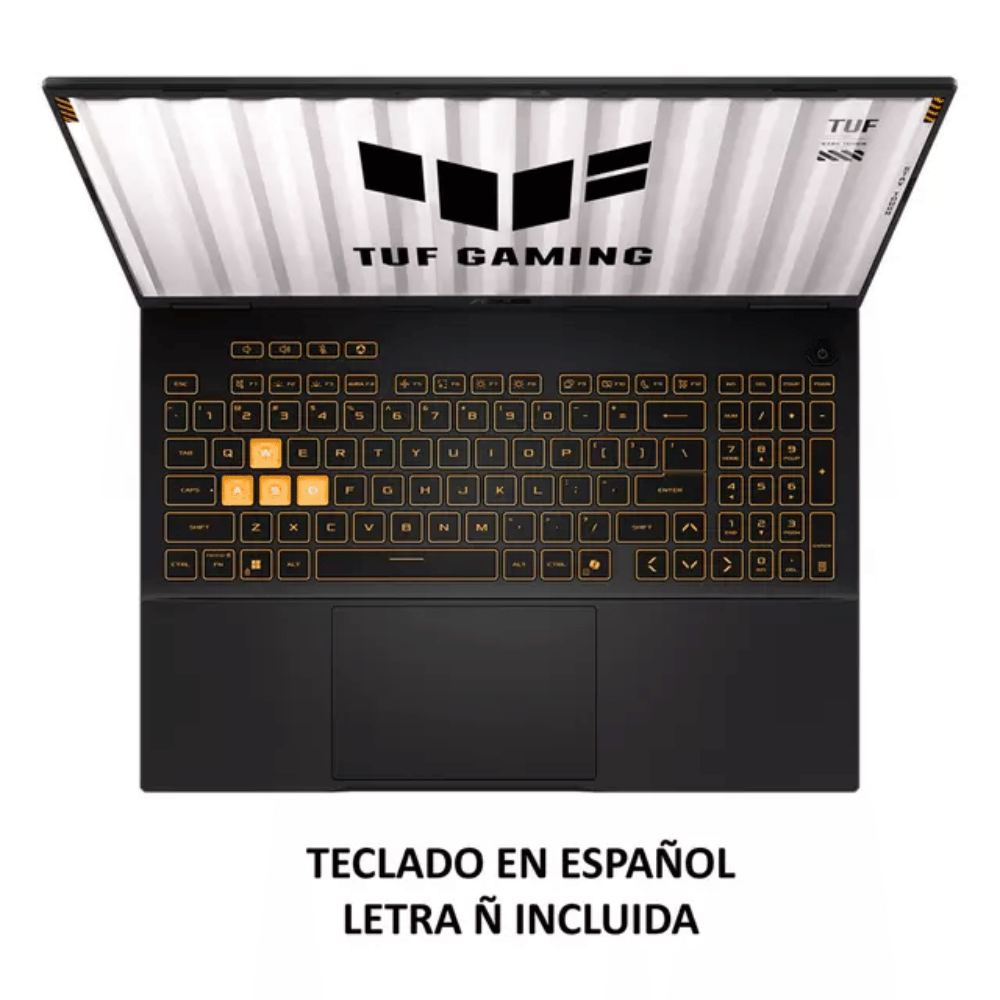 Notebook Gamer ASUS TUF Gaming F16 FX608JHR-QT033W (Pantalla 16" FHD+ 165Hz, Intel Core i7-14650HX, 16GB DDR4, 512GB NVMe, NVIDIA RTX 5050 6GB, Teclado Español, Wi-Fi, Windows 11 Home) Reacondicionado