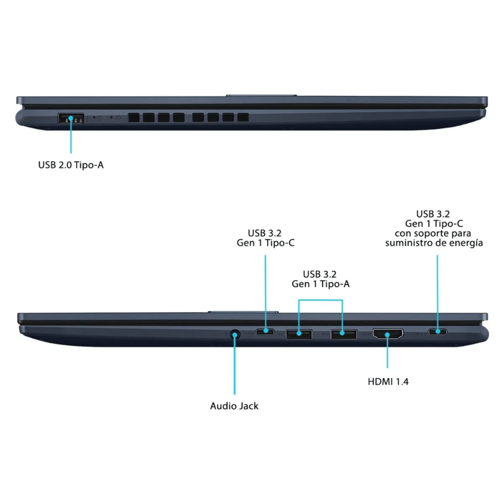 Notebook ASUS VivoBook 15 M1502NAQ-BQ078W (Pantalla 15.6" FHD, AMD Ryzen 7 AI 170, 24GB DDR5, 512GB SSD, Teclado Español, Wi-Fi, Windows 11 Home) Reacondicionado