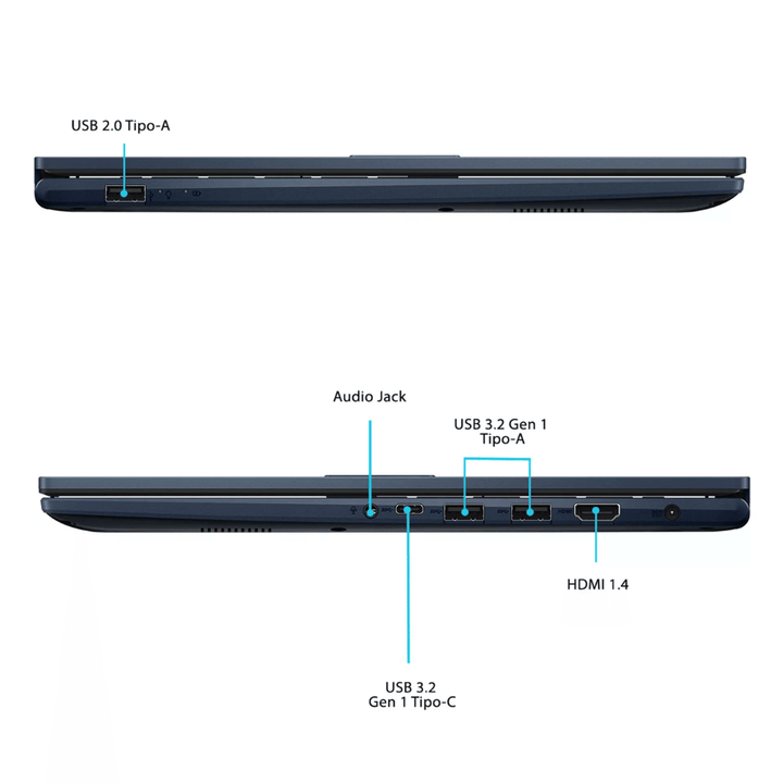 Notebook ASUS VivoBook 15 X1504VA-BQ4206W (Pantalla 15.6" FHD, Intel Core 5-120U, 16GB DDR5, 512GB SSD, Teclado Español, Wi-Fi, Windows 11 Home) Reacondicionado
