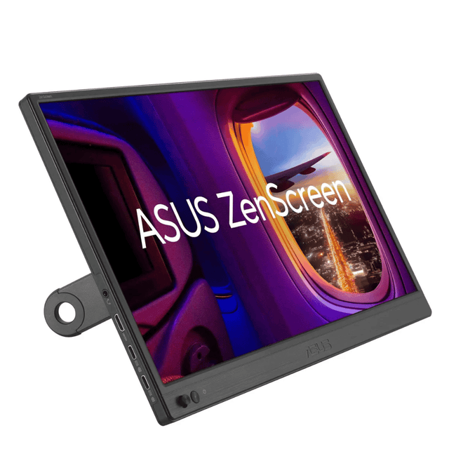 Monitor Portátil 15.6" ASUS ZenScreen MB169CK (Full HD IPS, 2× USB-C, Mini HDMI, Auto-Rotate, Soporte 360°) Nuevo