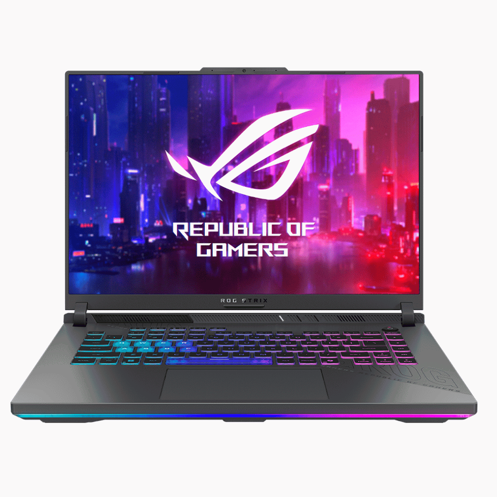 Notebook Gamer ASUS ROG Strix G16 G614PM (Pantalla 16" FHD 240Hz, AMD Ryzen 9-8940HX, 32GB DDR5, 1TB NVMe, NVIDIA RTX 5060 8GB, Teclado Español, Wi-Fi, Windows 11 Home) Reacondicionado