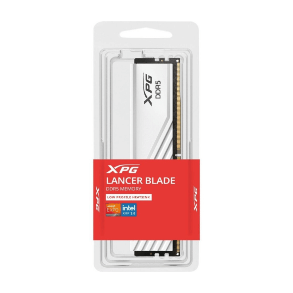 Memoria RAM UDIMM DDR5 6000MHz 16GB ADATA XPG Lancer Blade White C36 (AX5U6000C3616G-SLABWH)