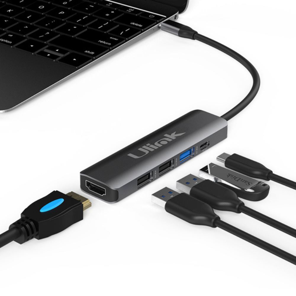 Adaptador Ulink Multipuerto USB-C 5 en 1 UL-ADC502 Nuevo