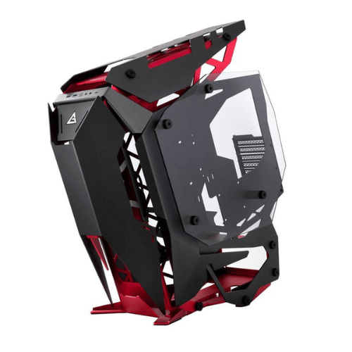 Gabinete Gamer Antec Torque (Mid Tower, Aluminio + Vidrio Templado, Soporte Radiador 360 mm, Negro/Rojo)