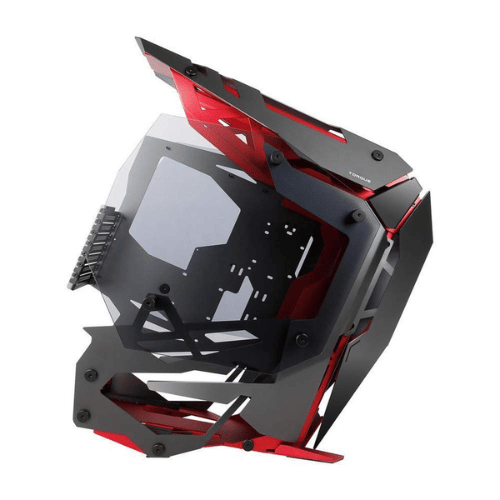 Gabinete Gamer Antec Torque (Mid Tower, Aluminio + Vidrio Templado, Soporte Radiador 360 mm, Negro/Rojo)