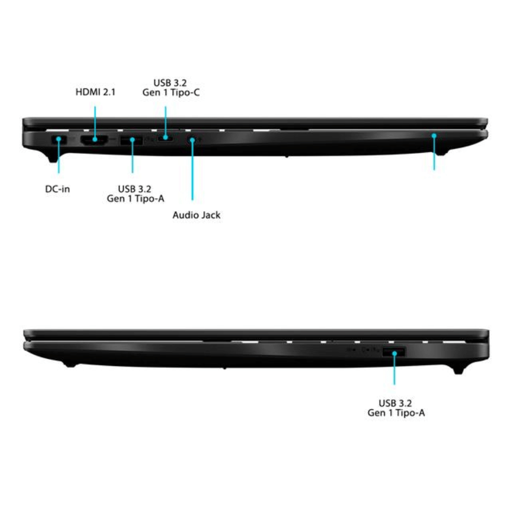 Notebook Asus VivoBook 16 V3607VJ-RP135W (Pantalla 16", Core 5-210H, 8GB DDR5, 512GB SSD, Teclado Español, Windows 11 Home) Reacondicionado