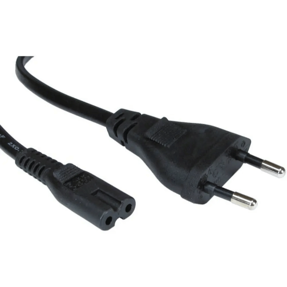 Cable de Poder Tipo 8 1.8 mts (IEC C7 — Enchufe 2 Patas Chile)