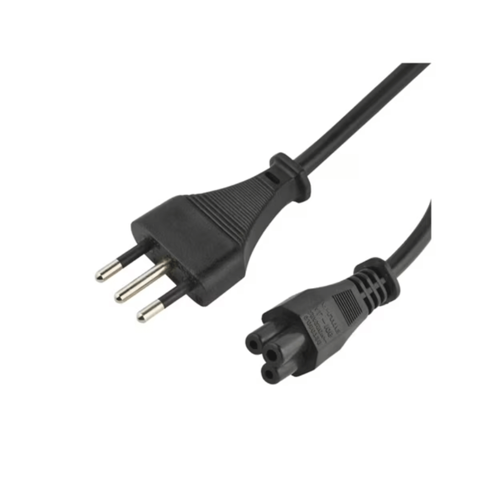 Cable de Poder Trébol 1.8 mts (IEC C5 — Enchufe 3 Patas Chile)