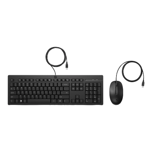 Combo Teclado y Mouse HP 225 USB Alámbrico Negro