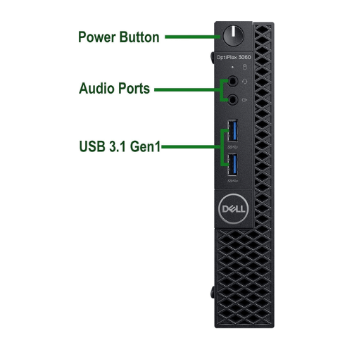 PC Tiny Dell OptiPlex 3060 (Intel Core i3 de 8° Gen, 16GB DDR4, 256GB M.2, WiFi, Windows 11 Pro) Reacondicionado