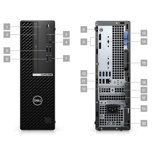 PC Dell OptiPlex 5080 SFF (Intel Core i5 de 10° Gen, 16GB DDR4, 256GB SSD, Windows 11 Pro) Reacondicionado
