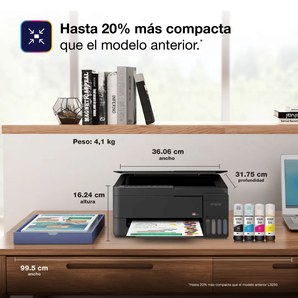 Impresora Multifuncional Epson EcoTank L3350 Wi-Fi (Tinta Continua, USB, Color)