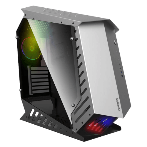 Gabinete Gamer Gamemax Autobot (Extended ATX, Vidrio Templado, ARGB, Blanco)