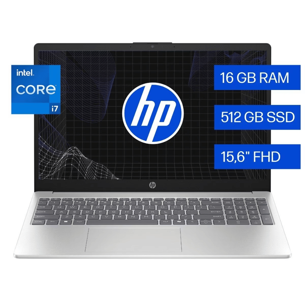 Notebook HP 15-fd0273la (Pantalla 15.6" FHD, Intel Core i7-1355U, 16GB DDR4, 512GB M.2, Teclado Español, Wi-Fi, Windows 11 Home) Nuevo