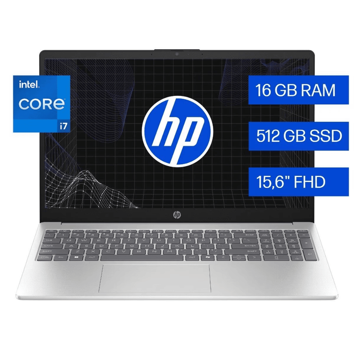 Notebook HP 15-fd0273la (Pantalla 15.6" FHD, Intel Core i7-1355U, 16GB DDR4, 512GB M.2, Teclado Español, Wi-Fi, Windows 11 Home) Nuevo