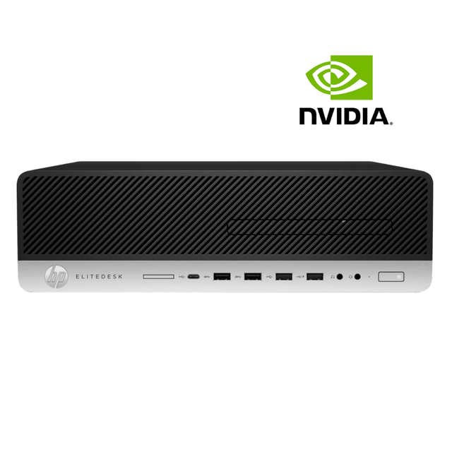 PC HP EliteDesk 800 G4 SFF Gamer Básico (Intel Core i5 de 8° Gen, 16GB DDR4, 256GB M.2, NVIDIA GT 710, Windows 11 Pro) Reacondicionado