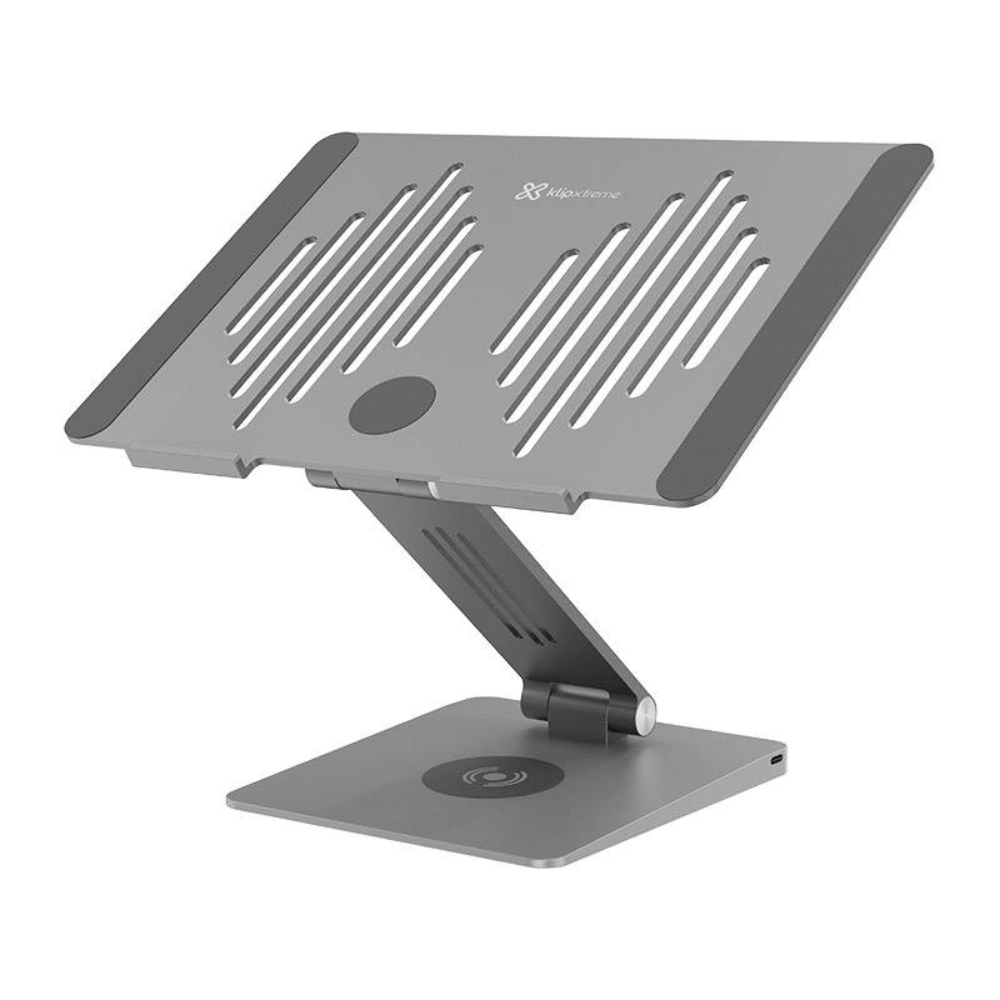 Soporte para Notebook con Docking Klip Xtreme KDA-500 (USB-C a HDMI 4K, 3× USB 3.0, Lector SD, USB-C PD 100W)