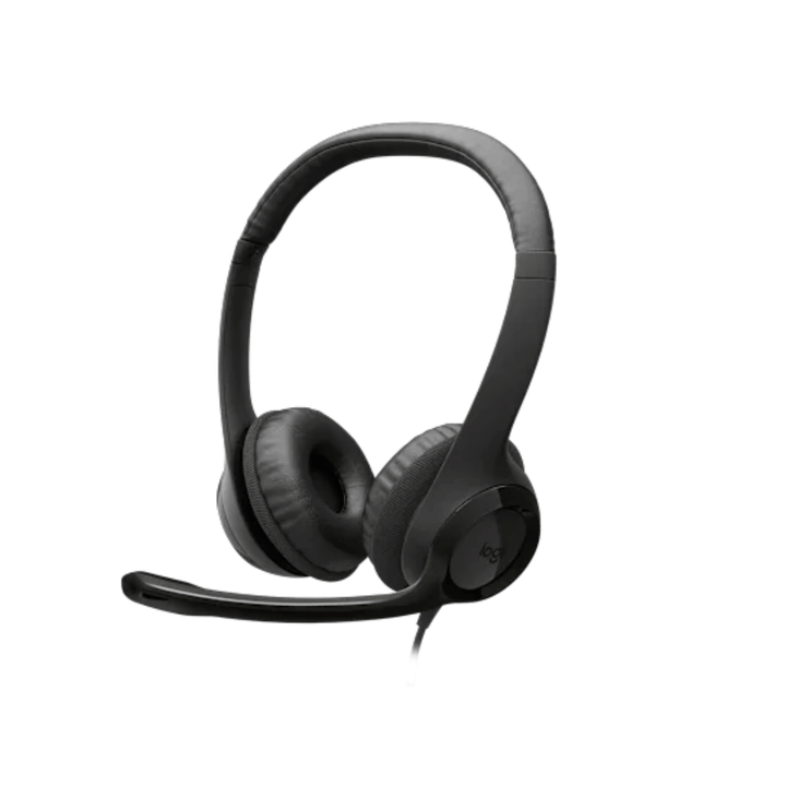 Audífonos con Micrófono USB Logitech H390 (Control de volumen en cable, Cancelación de ruido)