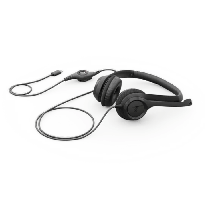 Audífonos con Micrófono USB Logitech H390 (Control de volumen en cable, Cancelación de ruido)