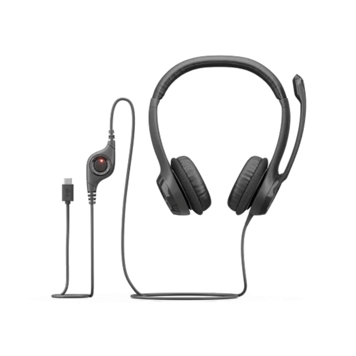 Audífonos con Micrófono USB Logitech H390 (Control de volumen en cable, Cancelación de ruido)