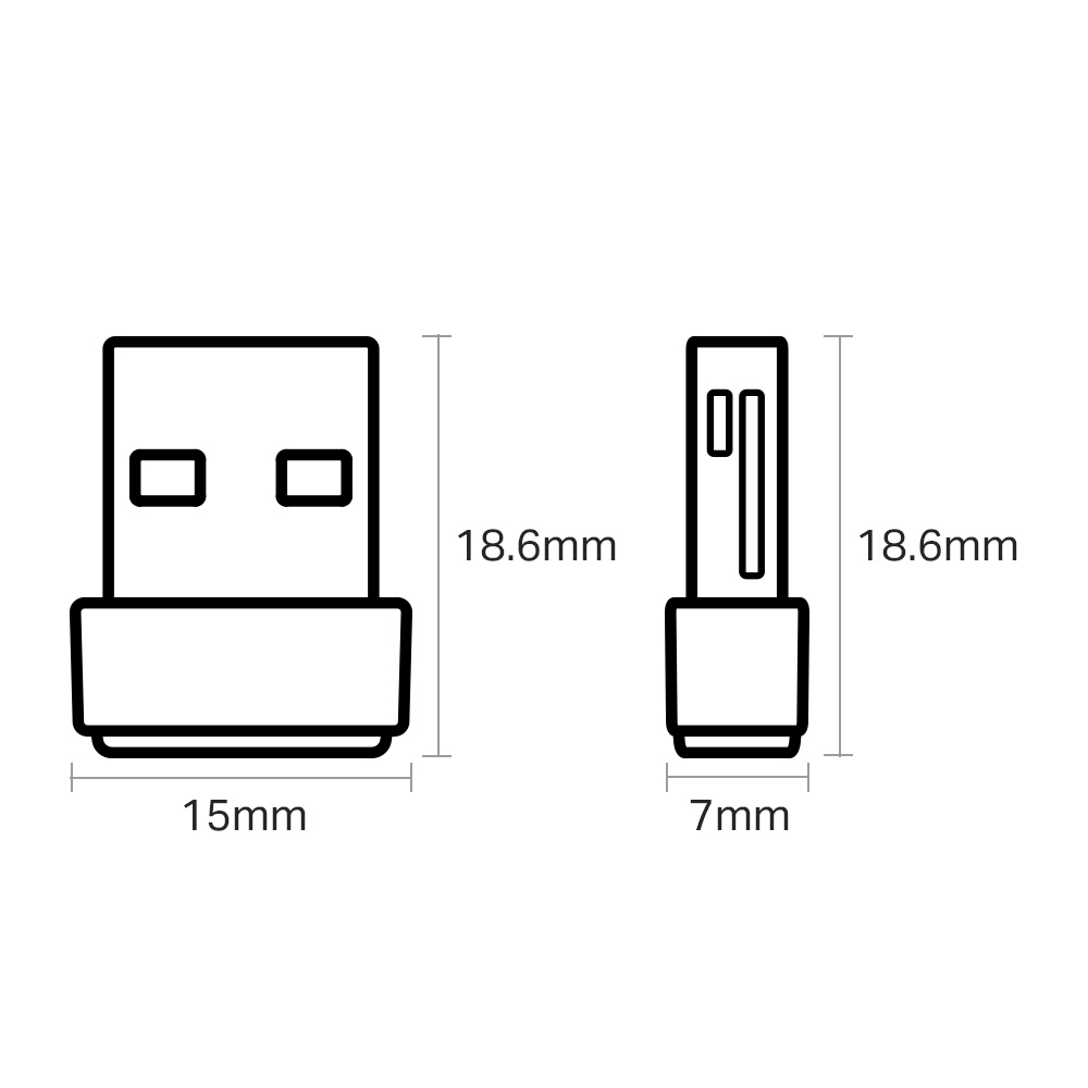 Adaptador Wi-Fi TP-Link Archer T2U Nano (AC600, 600 Mbps, Dual Band, USB 2.0)