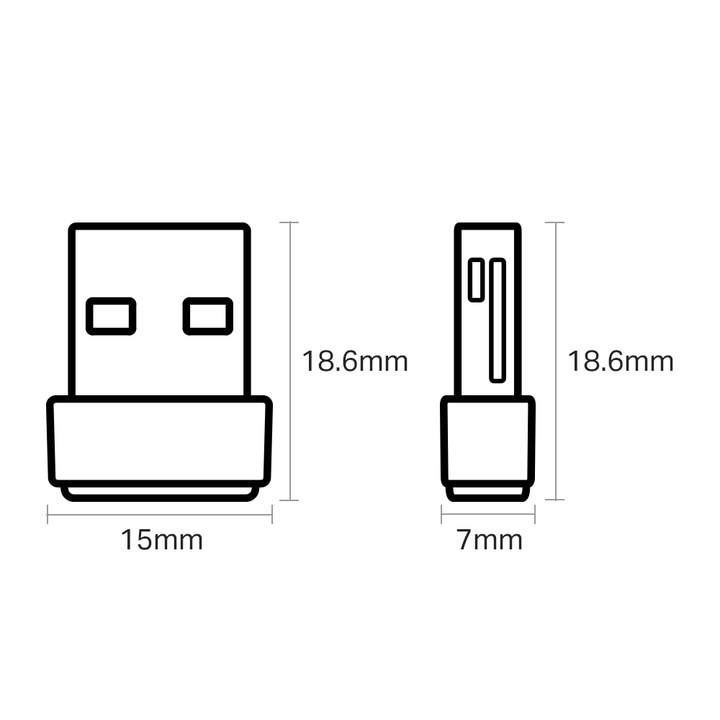 Adaptador Wi-Fi TP-Link Archer T2U Nano (AC600, 600 Mbps, Dual Band, USB 2.0)