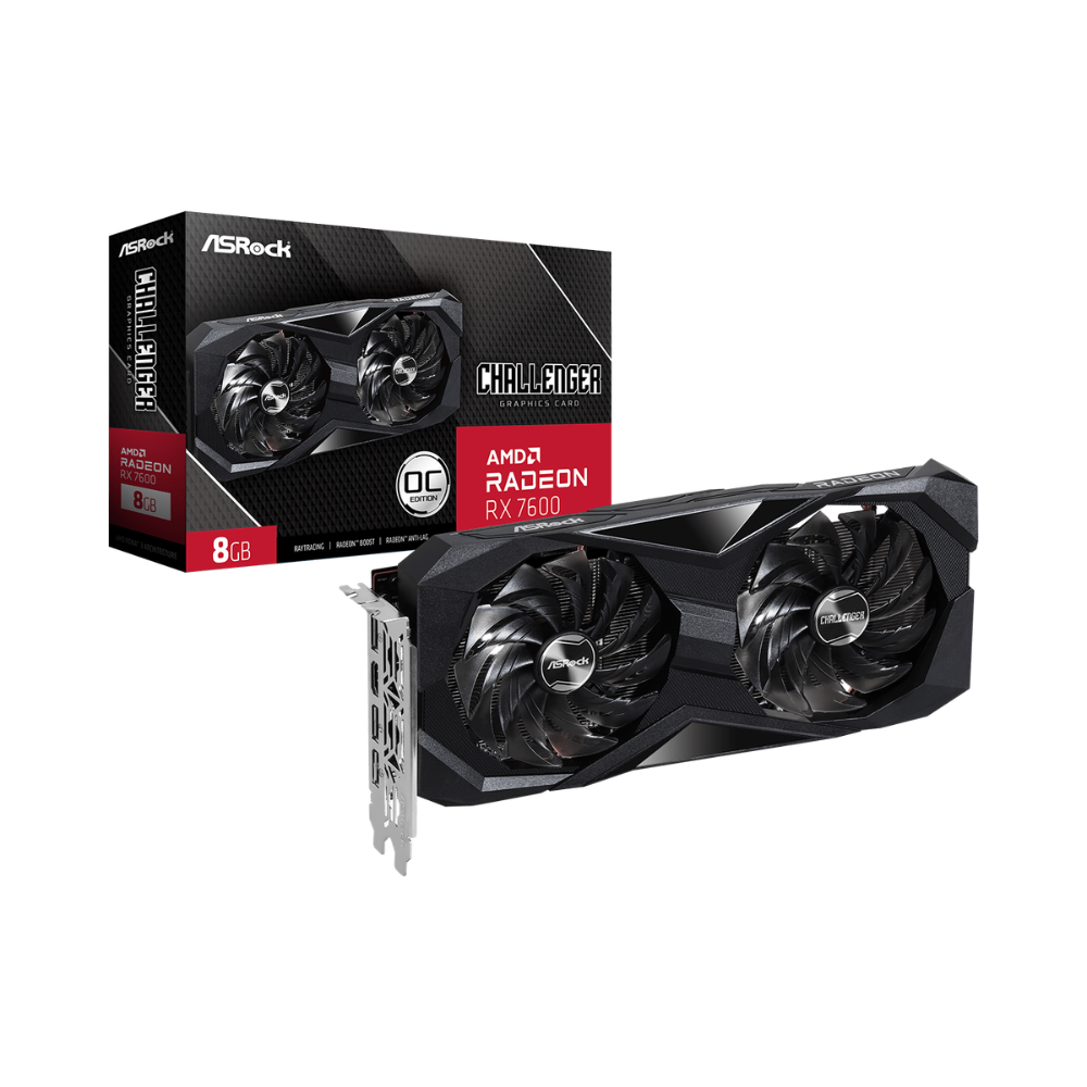 Tarjeta de Video ASRock Radeon RX 7600 Challenger D 8GB OC (GDDR6, PCIe 4.0)
