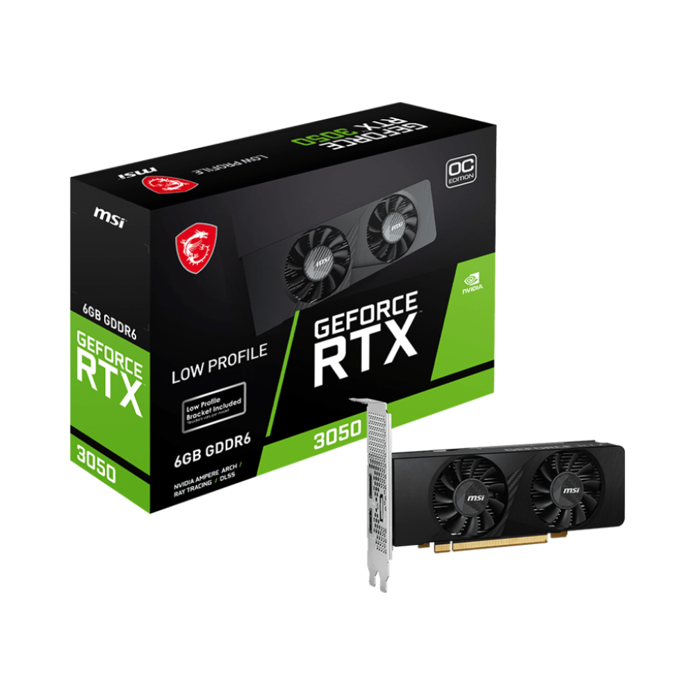 Tarjeta de Video MSI GeForce RTX 3050 LP 6GB GDDR6 (Low Profile)