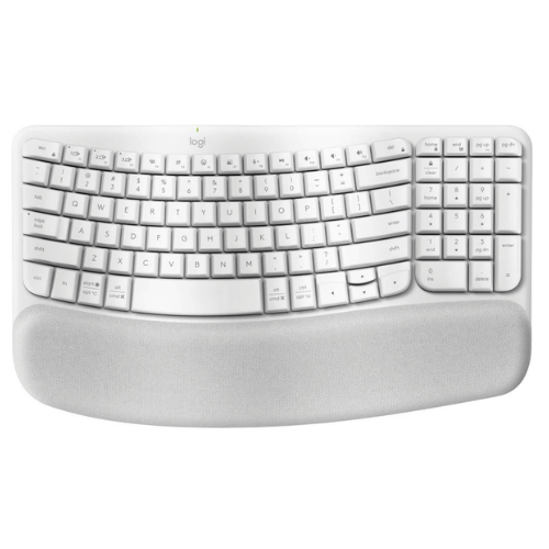 Teclado Logitech Wave Keys Ergonómico Bluetooth Blanco