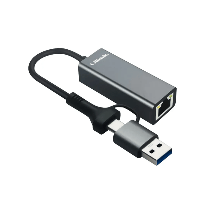 Adaptador Red Gigabit USB-C/USB-A Ulink UL-GBUSBCA