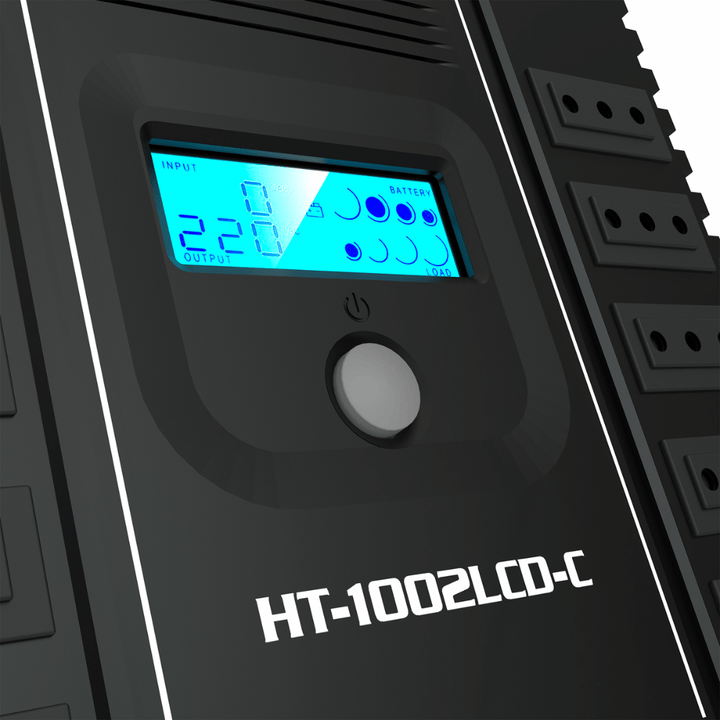 UPS Forza 1000VA/500W HT-1002LCD-C (12 Tomas 220V, LCD, USB, Protege PC, Monitor y Periféricos)