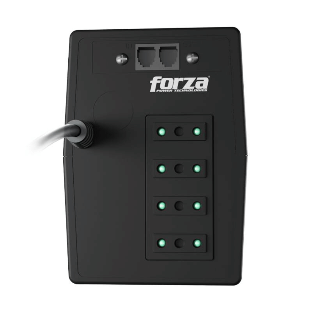 UPS Forza NT-752C 750VA/375W (4 Tomas 220V, USB, Protección ante Cortes y Variaciones de Voltaje) — Protege tu PC, Notebook o All in One