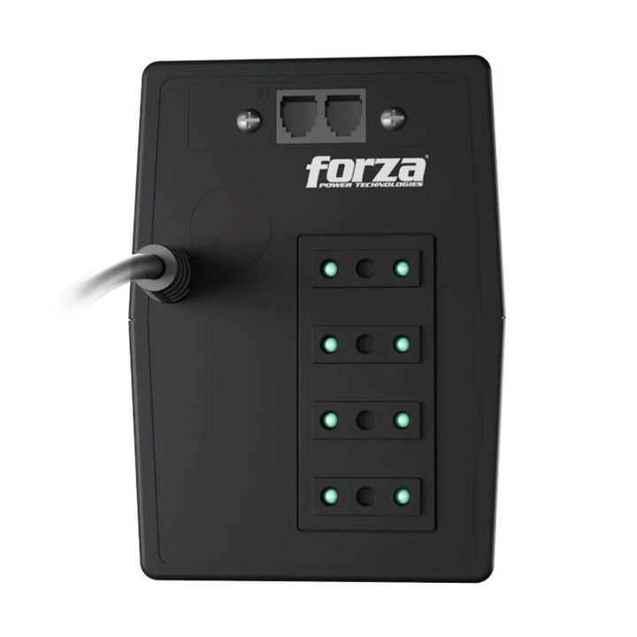 UPS Forza NT-752C 750VA/375W (4 Tomas 220V, USB, Protección ante Cortes y Variaciones de Voltaje) — Protege tu PC, Notebook o All in One