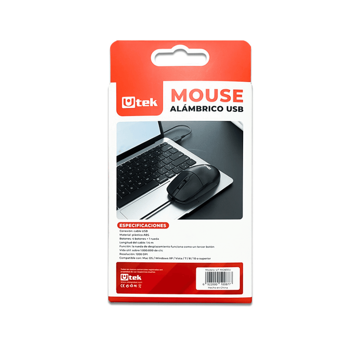 Mouse USB Utek UT-MO830U