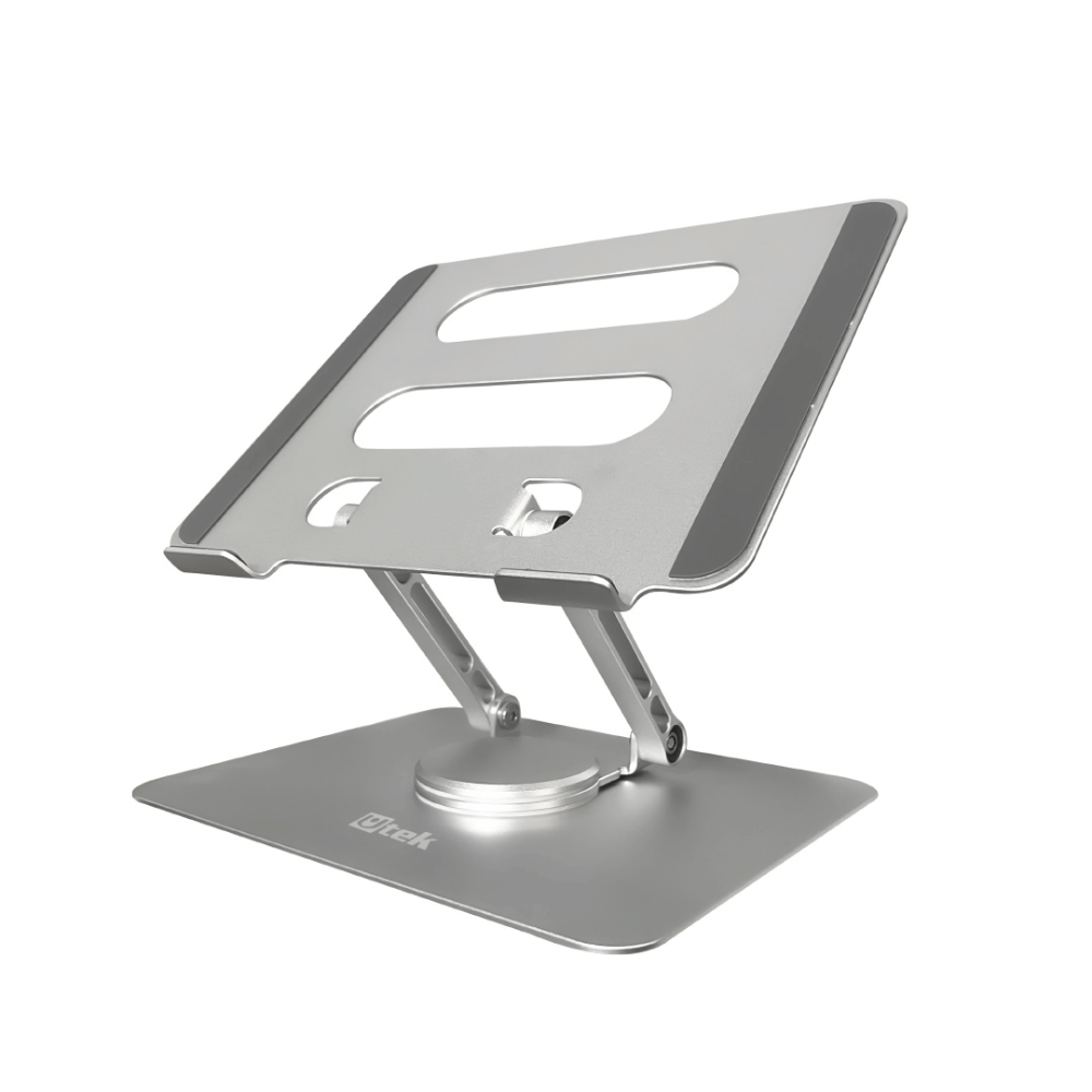 Soporte Notebook Utek UT-ST360 (Aluminio, Altura Ajustable, Rotación 360°)