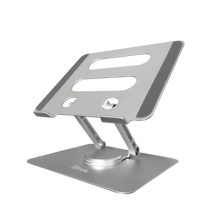 Soporte Notebook Utek UT-ST360 (Aluminio, Altura Ajustable, Rotación 360°)