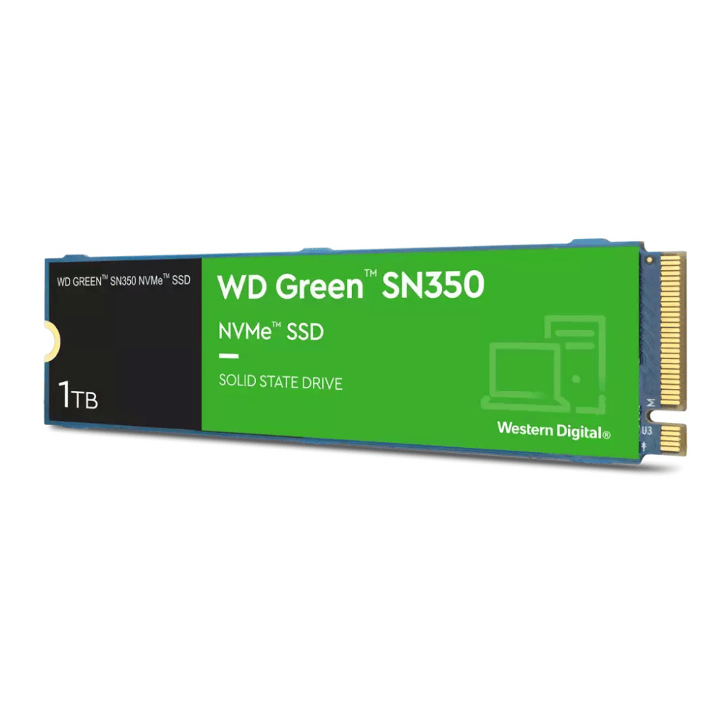 SSD M.2 2280 1TB NVMe PCIe 3.0 x4 WD Green SN350 WDS100T3G0C (L2400/E1500 MB/s)