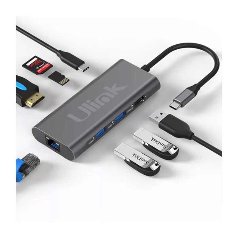 Adaptador USB-C 8 en 1 UL-ADC801