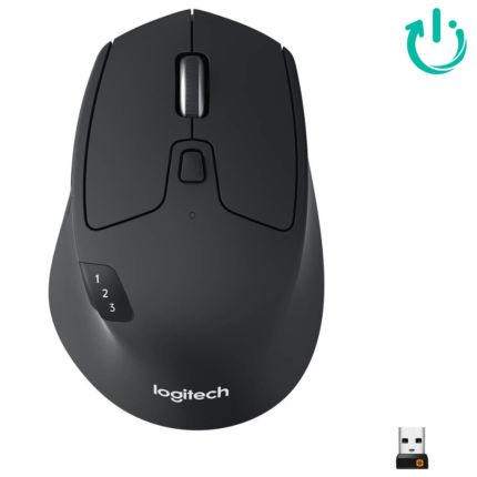 Mouse Logitech M720 Triathlon Wireless Optical Mouse, Black; Nuevo