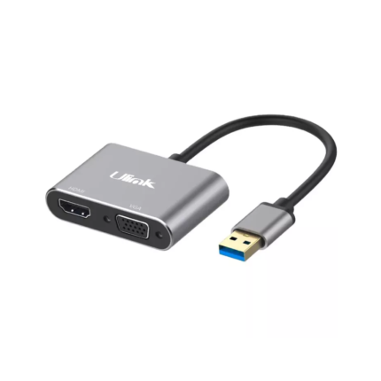 Adaptador USB 3.0 a HDMI y VGA Ulink UL-AD300HV