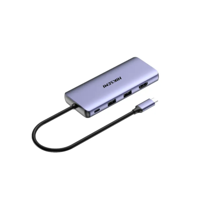 Adaptador USB-C a HDMI/VGA/GLAN/USB3.0 Hiksemi HS-HUB-DS11