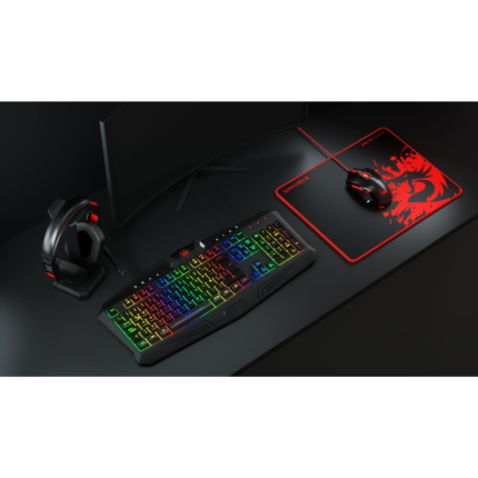 Combo Gaming Teclado + Mouse + Audífonos + MousePAD Redragon S101-BA-2-SP