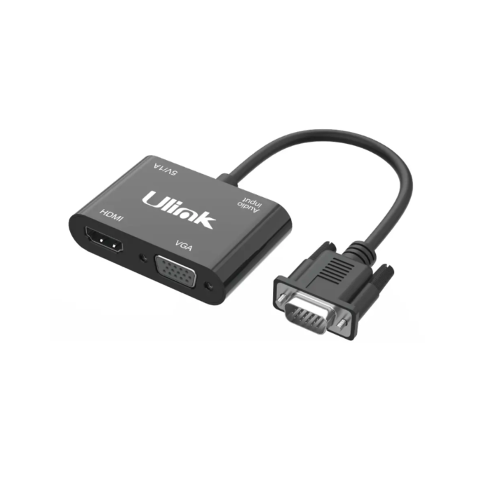 Adaptador VGA a HDMI+VGA con Audio Ulink UL-CV2500HV