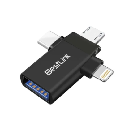 Adaptador OTG 3 en 1 BestLink BL-ADOTG30