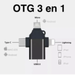 Adaptador OTG 3 en 1 BestLink BL-ADOTG30