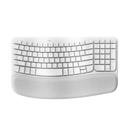 Teclado Logitech Wave Keys Ergonómico Bluetooth Blanco