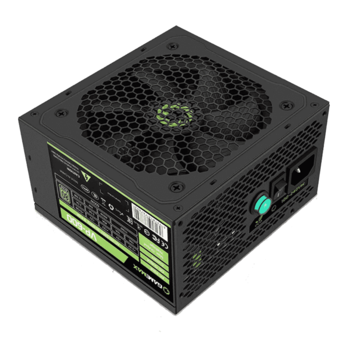 a Fuente de Poder GAMEMAX 600W 80 Plus Bronze VP-600