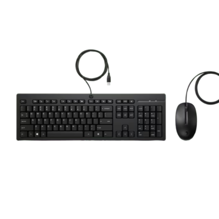 Kit Teclado y Mouse HP 225 (Alámbrico, USB-A, Color Negro)