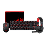 Kit Teclado y Mouse Gamer Redragon Kumara (Español, Mouse Gamer Centrophorous, Mousepad Archelon M y Headset H101)